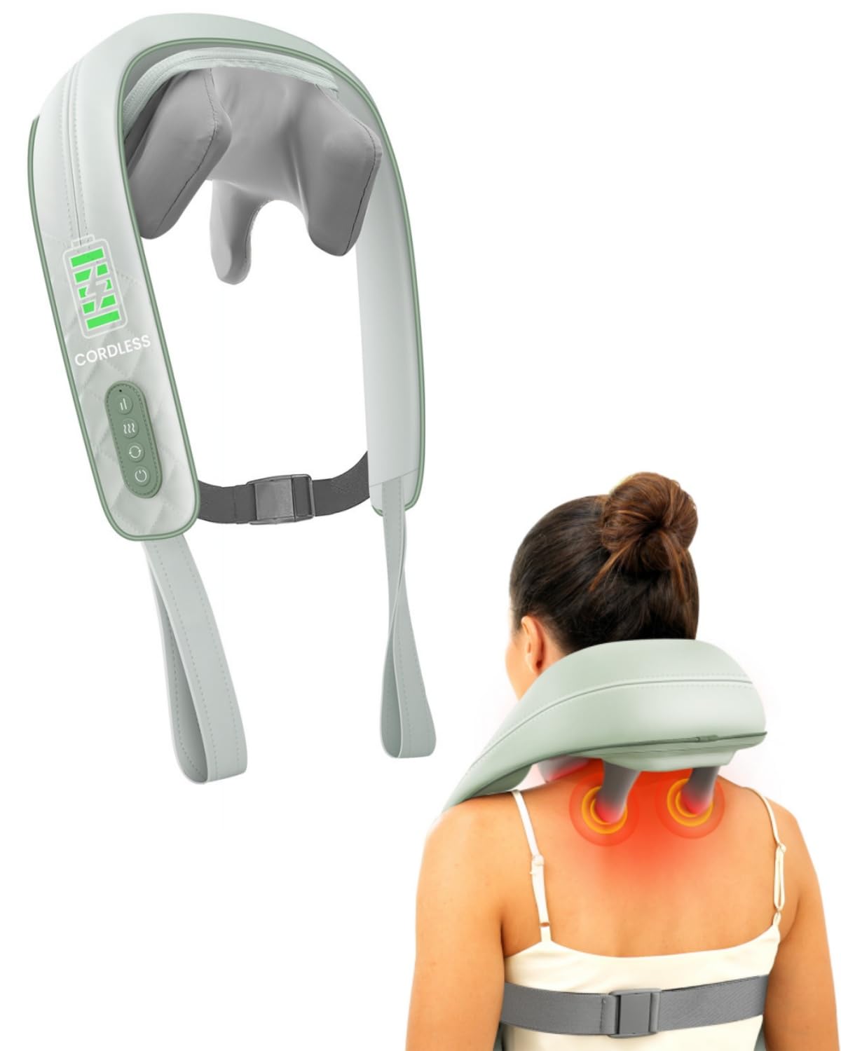 Amazon.com: Snailax Cordless Neck Shoulder Massager with Heat, 4D